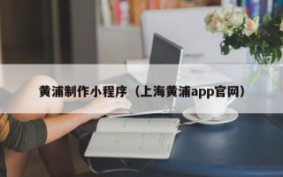赵县黄浦制作小程序（上海黄浦app官网）